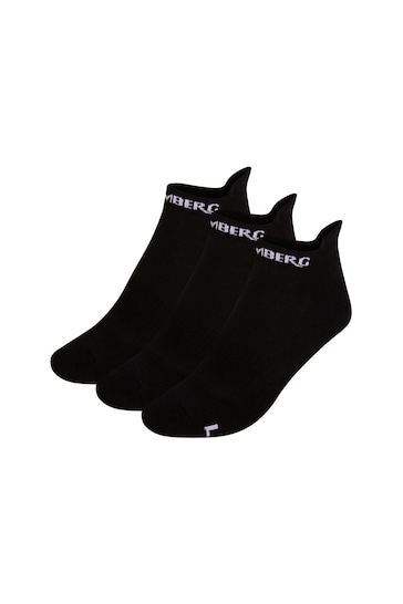 Stromberg Black Ankle Socks 3 Pack, Mens