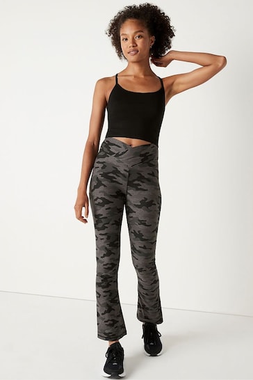 Buy Victoria's Secret PINK Cotton High Waist Ankle V Crossover Flare  Leggings from the Next UK online shop