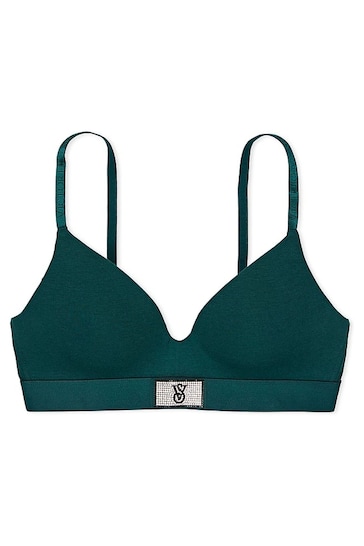 Victoria's Secret Black Ivy Green Non Wired Lightly Lined Bra