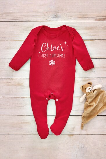 Personalised My First Christmas Sleepsuit by Little Years