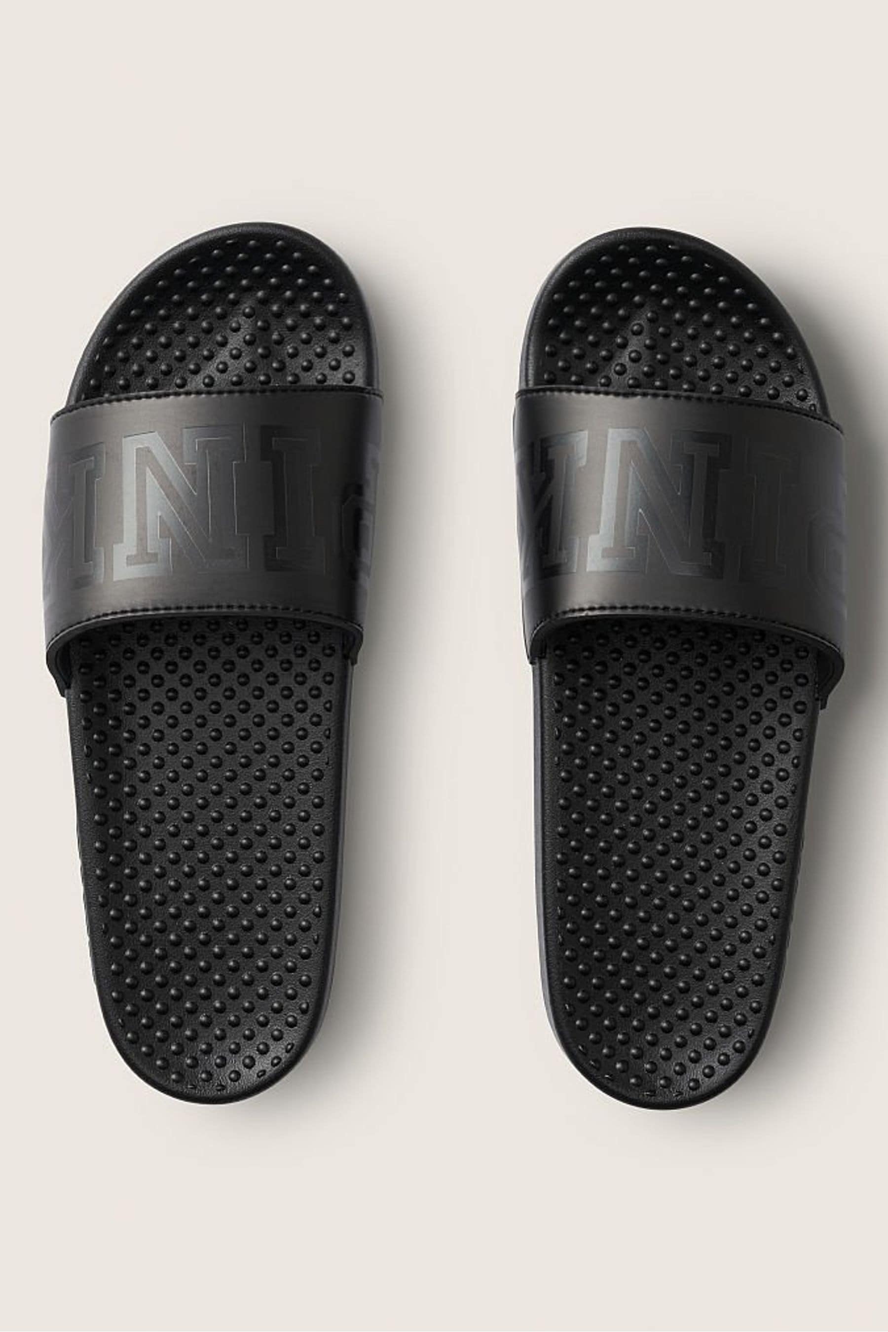 Victoria secret pink slides black clearance
