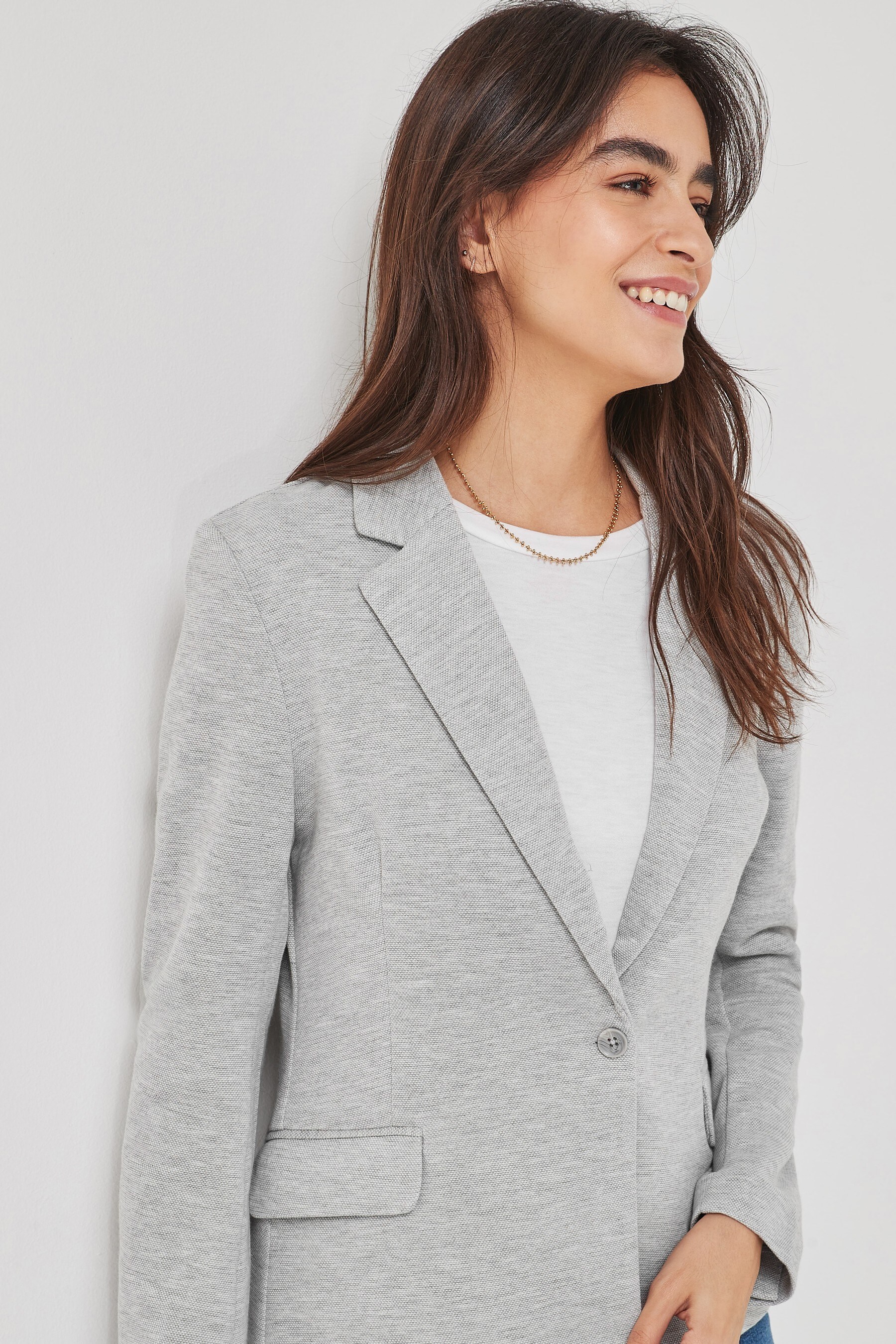 Vero Moda Light Grey Fitted Blazer