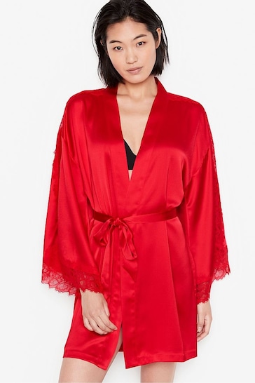 Victoria's Secret Red Lace Inset Robe