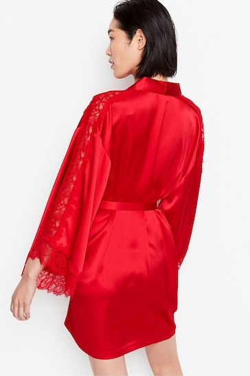 Victoria's Secret Red Lace Inset Robe
