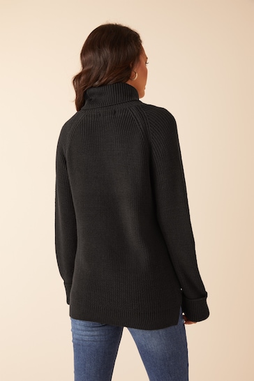 Friends Like These Black Roll Neck Jumper