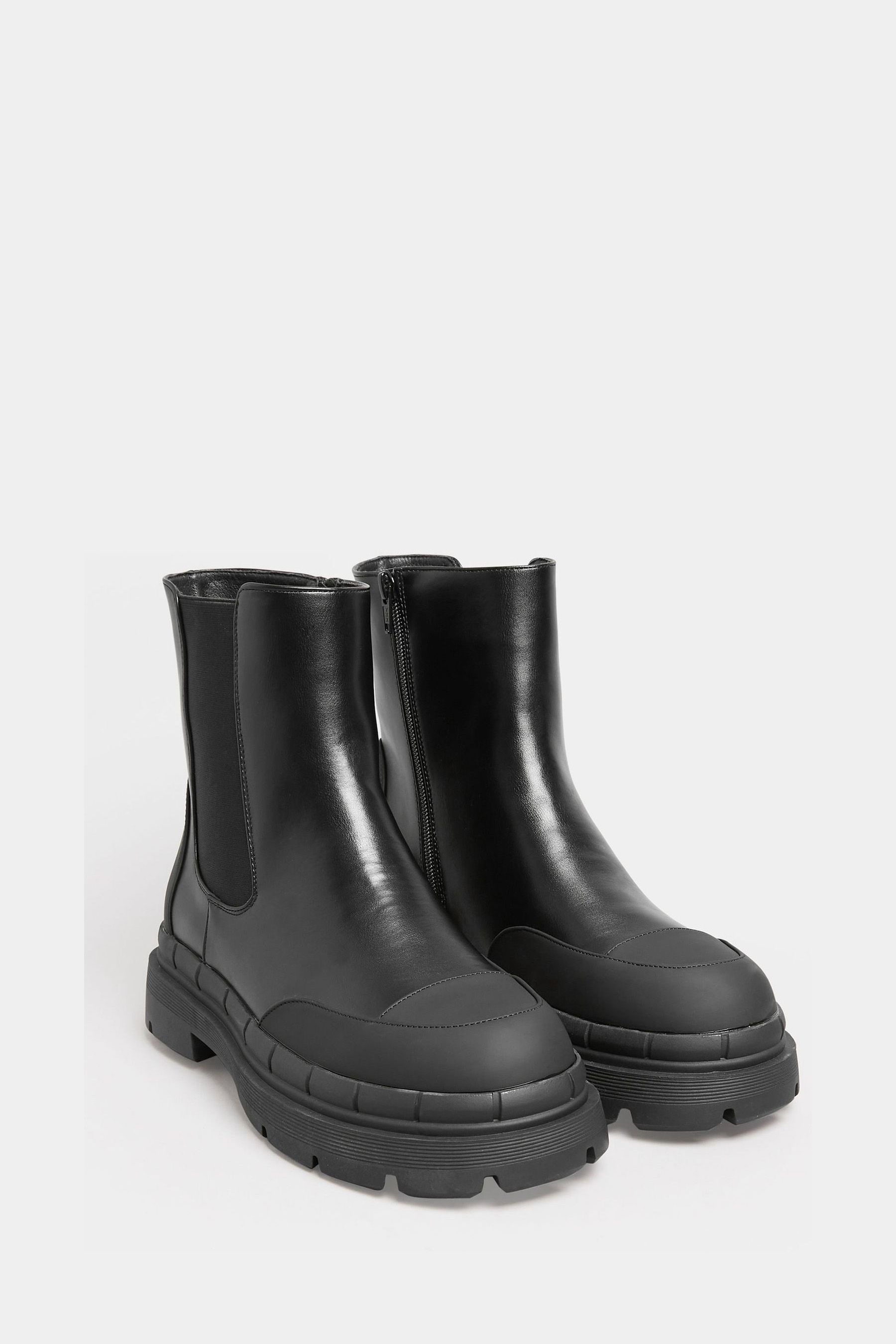 Buy Yours Curve Black Extra Wide Fit High Shaft Chelsea Boot from