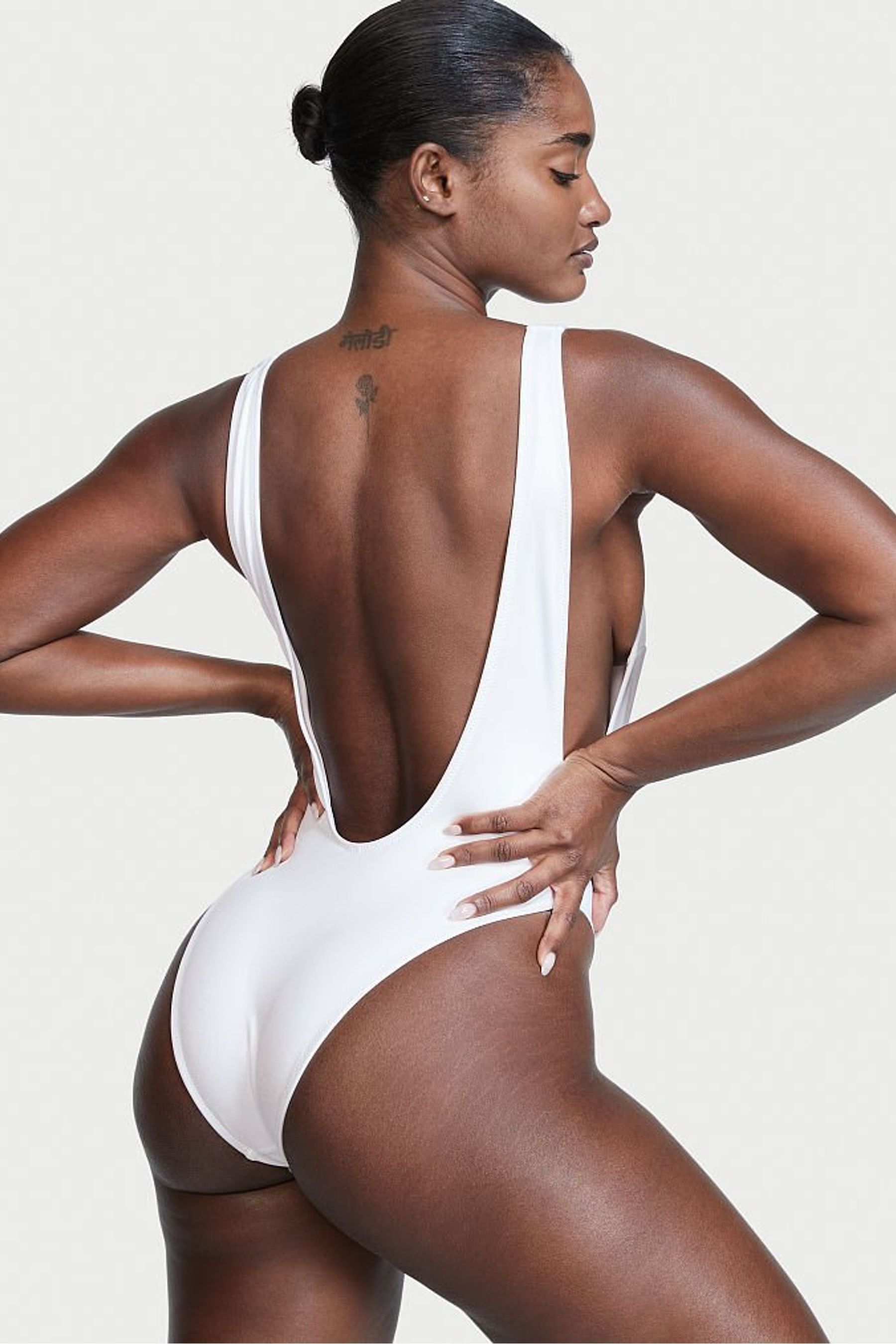 White low back swimsuit online