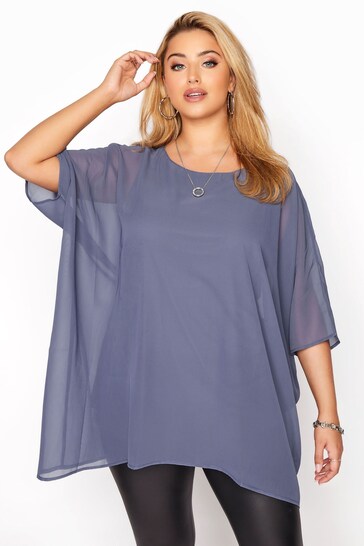 Buy Yours Curve London Chiffon Cape Blouse from the Next UK online shop
