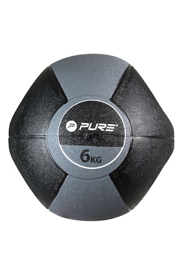 Pure 2 Improve Grey Medicine Ball with Handles 6kg