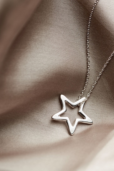 Personalised Open Star Necklace by Posh Totty Designs