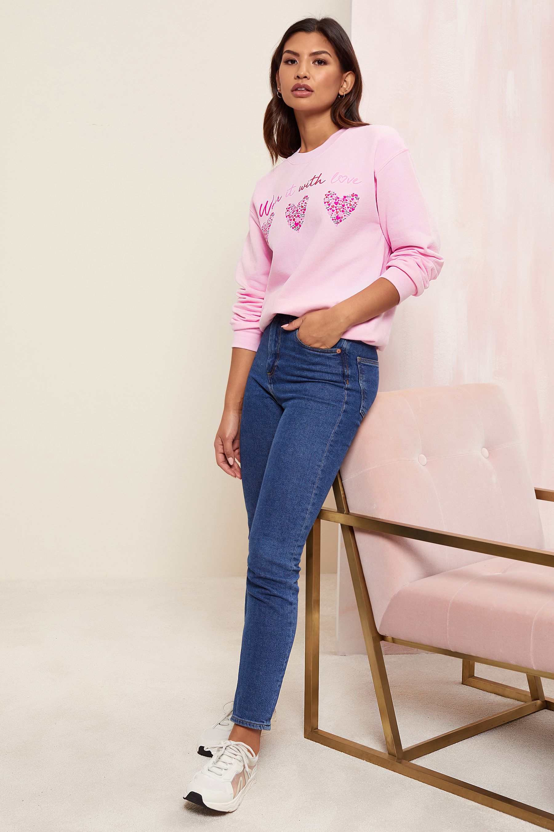 Light pink sweatshirt womens hotsell