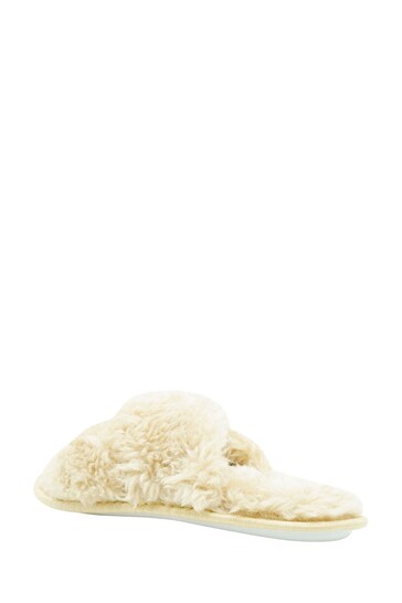 Loungeable Nude Nude Shaggy Crossover Slipper