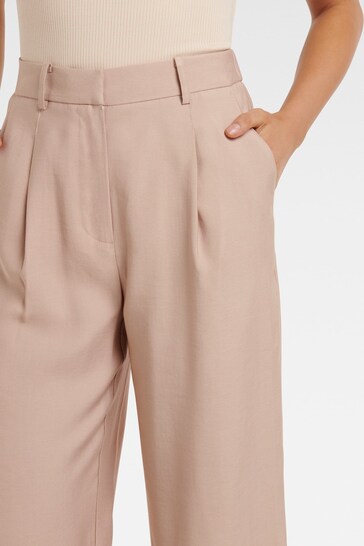 Forever New Nude Marabella Bamboo Wide Leg Pants