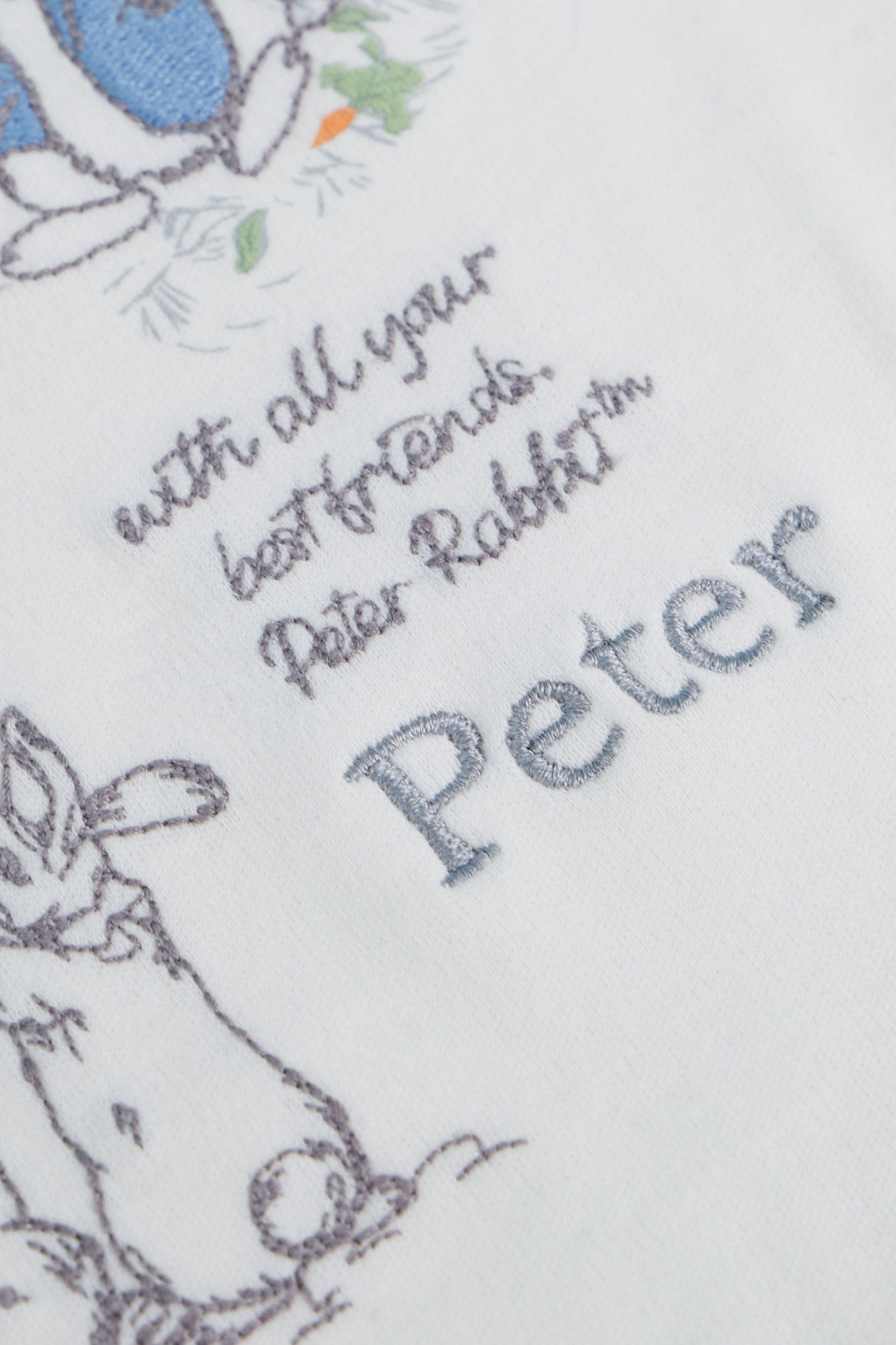 Personalised Peter Rabbit Baby Sleepsuit Hat Set by My 1st Years