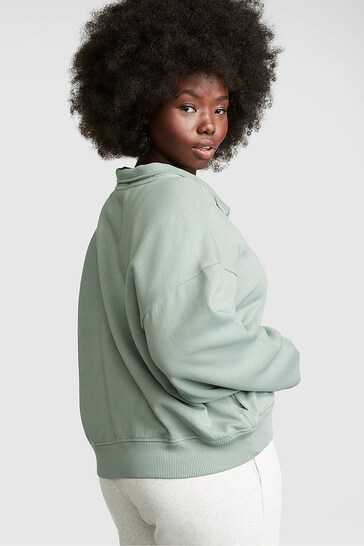 Victoria's Secret PINK Iceberg Green Fleece Sweatshirt