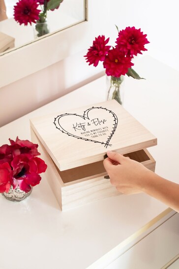 Personalised Wooden Memory Box by Jonny's Sister