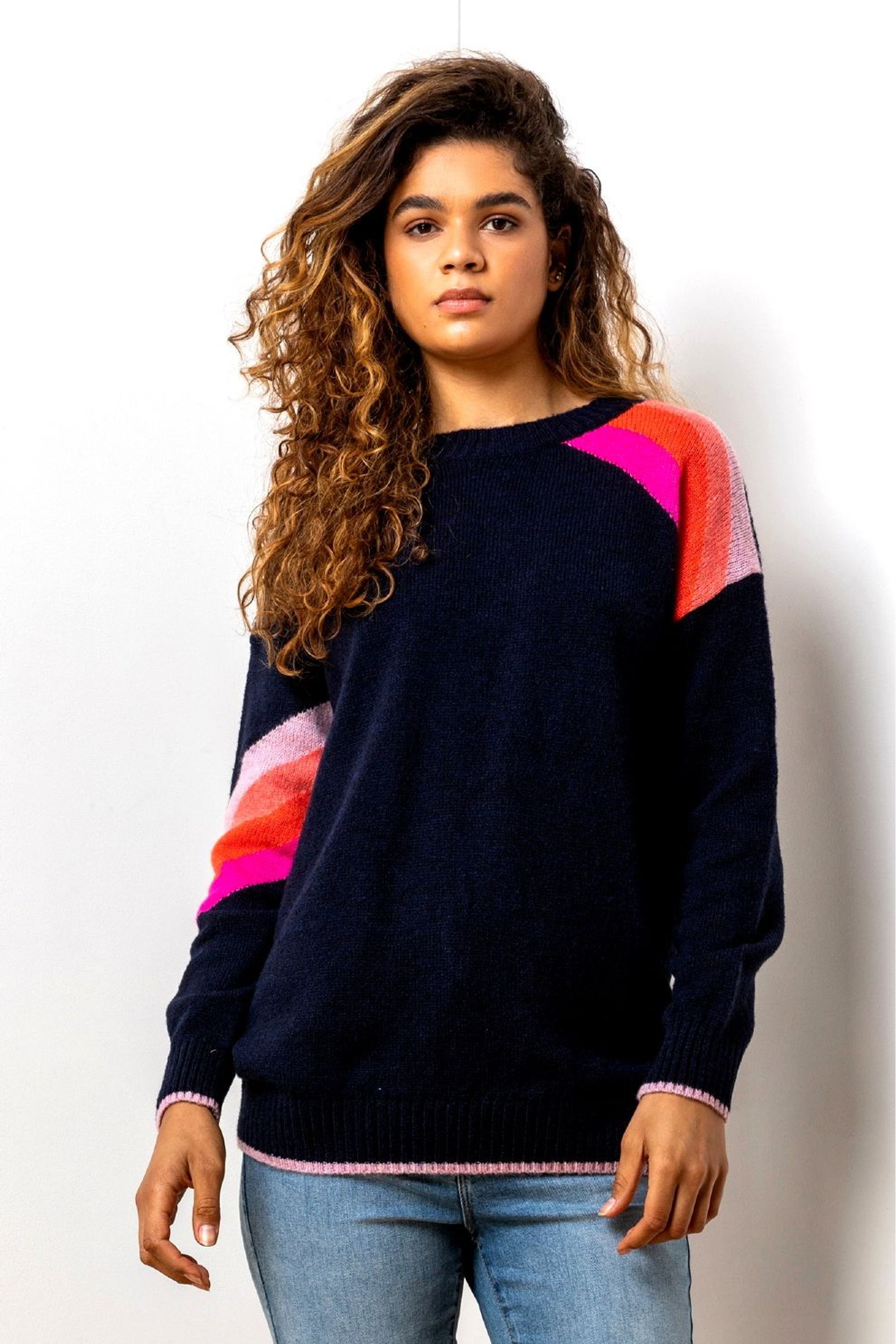 Neon top blue jumper