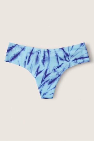 Victoria's Secret PINK Tie Dye Blue Breeze No Show Thong Knickers