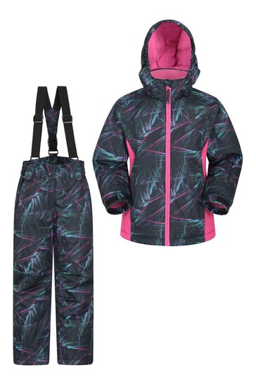 Mountain Warehouse Black Kids Ski Jacket And Pant Set
