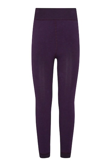 Buy Mountain Warehouse Purple Kids Fleece Lined Thermal Leggings