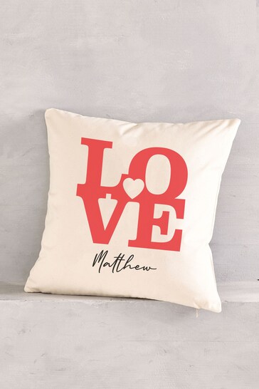 Personalised Love Cushion by Loveabode