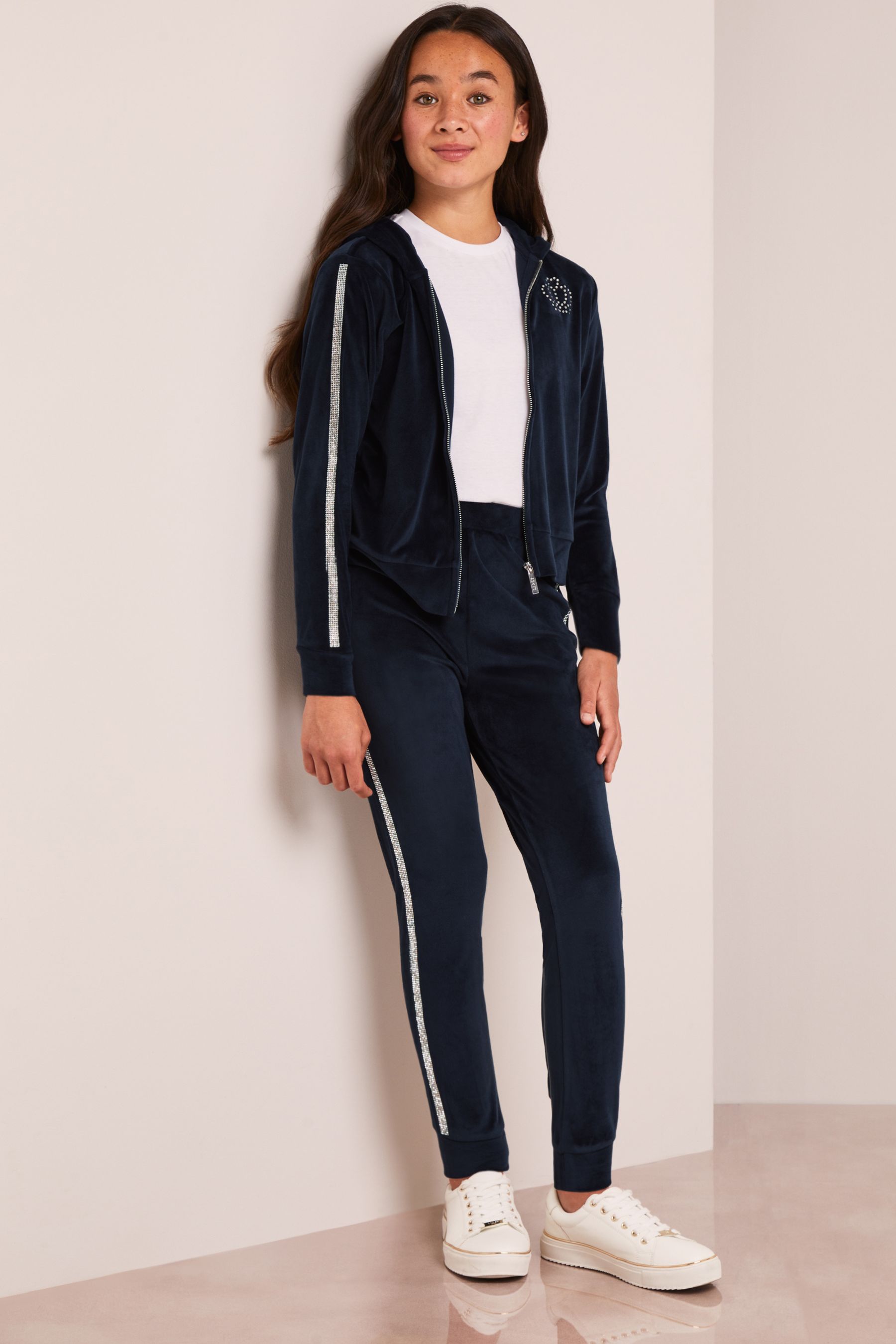 Lipsy velour deals hoodie