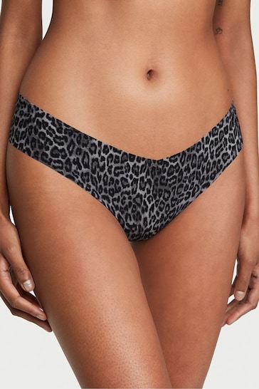Victoria's Secret Black Basic Instincts Animal Smooth Thong Knickers
