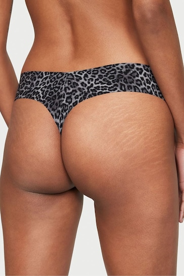 Victoria's Secret Black Basic Instincts Animal Smooth Thong Knickers