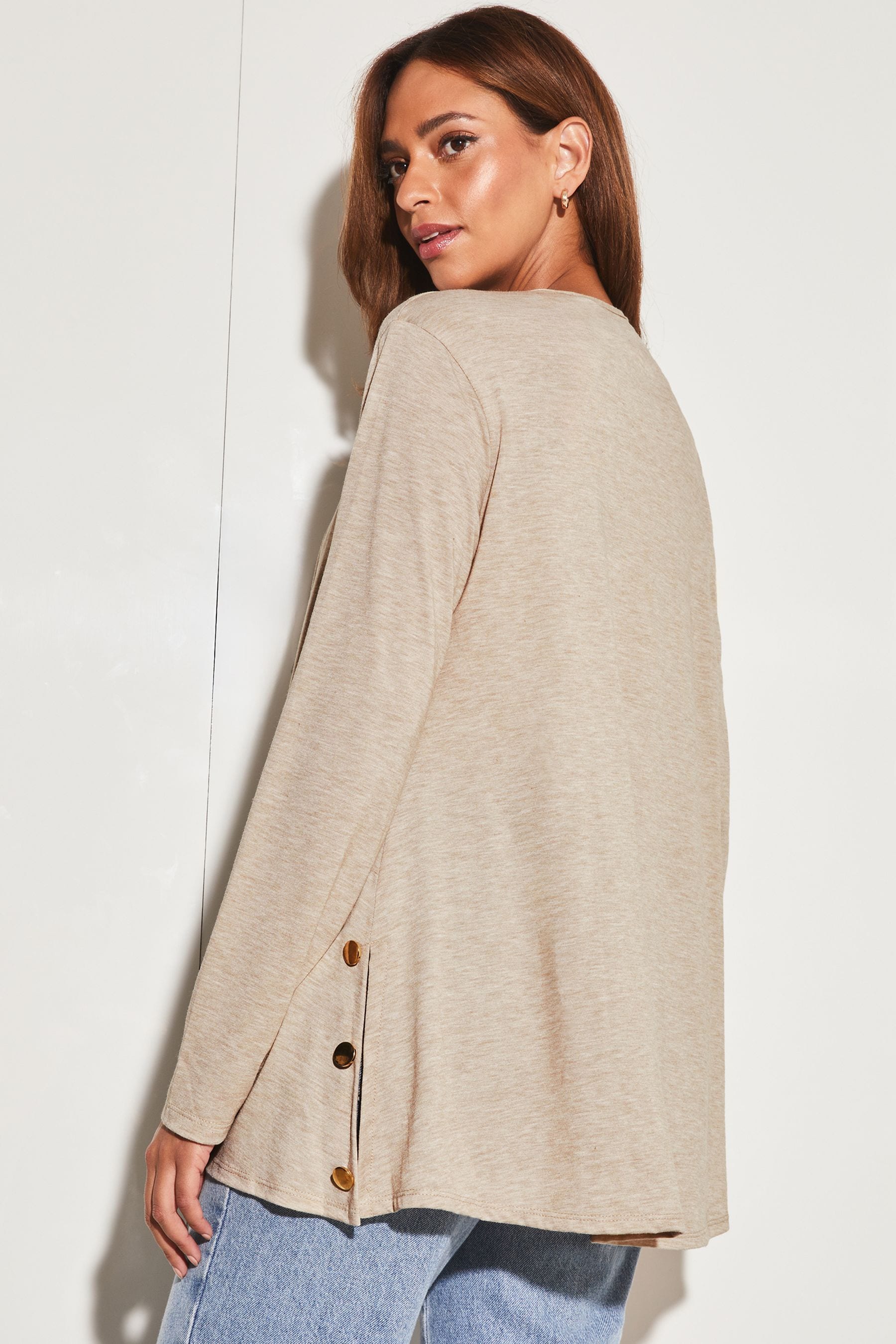 Beige on sale waterfall cardigan
