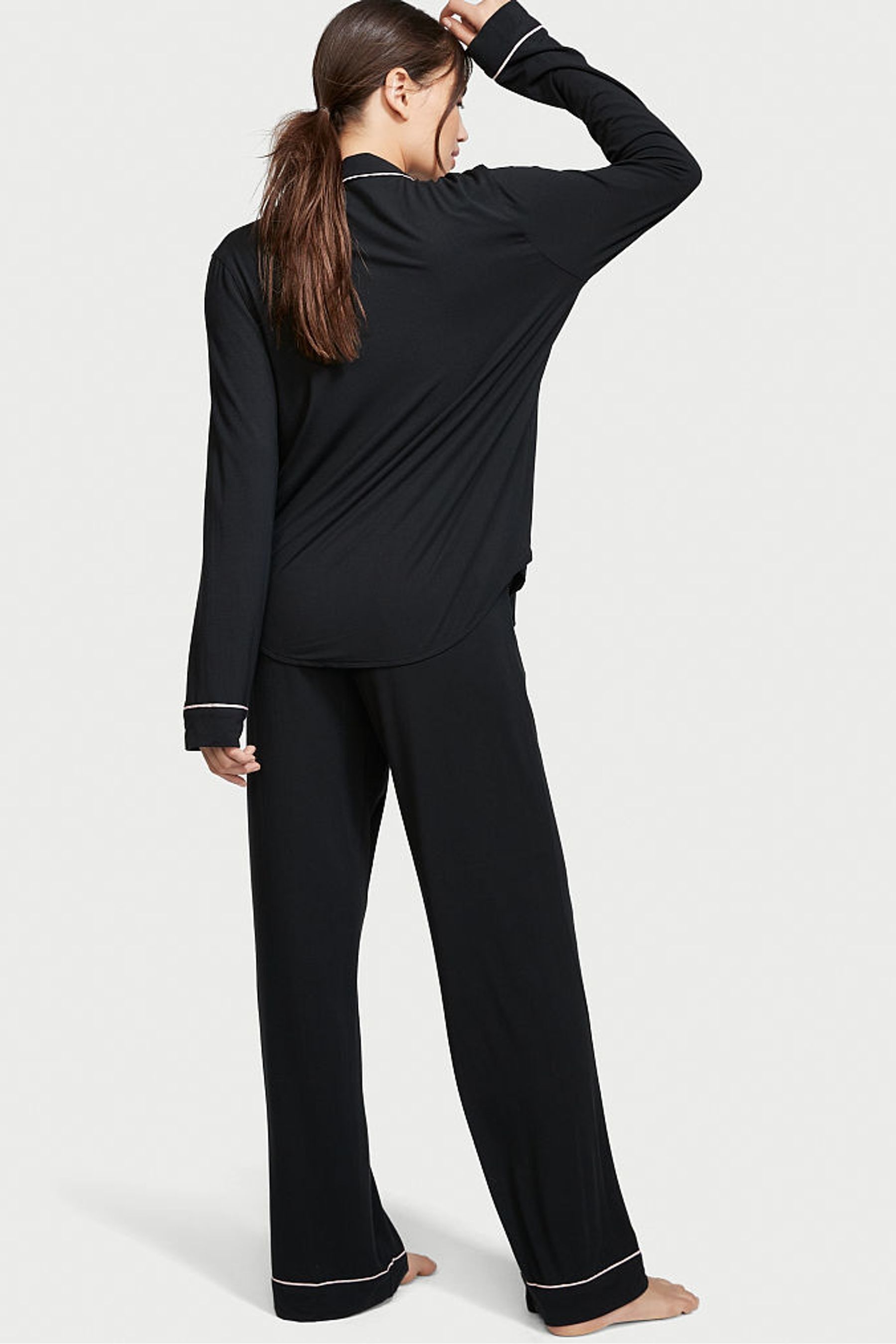 Buy Victoria s Secret Black Long Pyjamas from the Next UK online shop