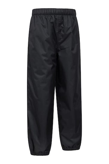 Mountain Warehouse Black Waterproof Fleece Lined Kids Trousers