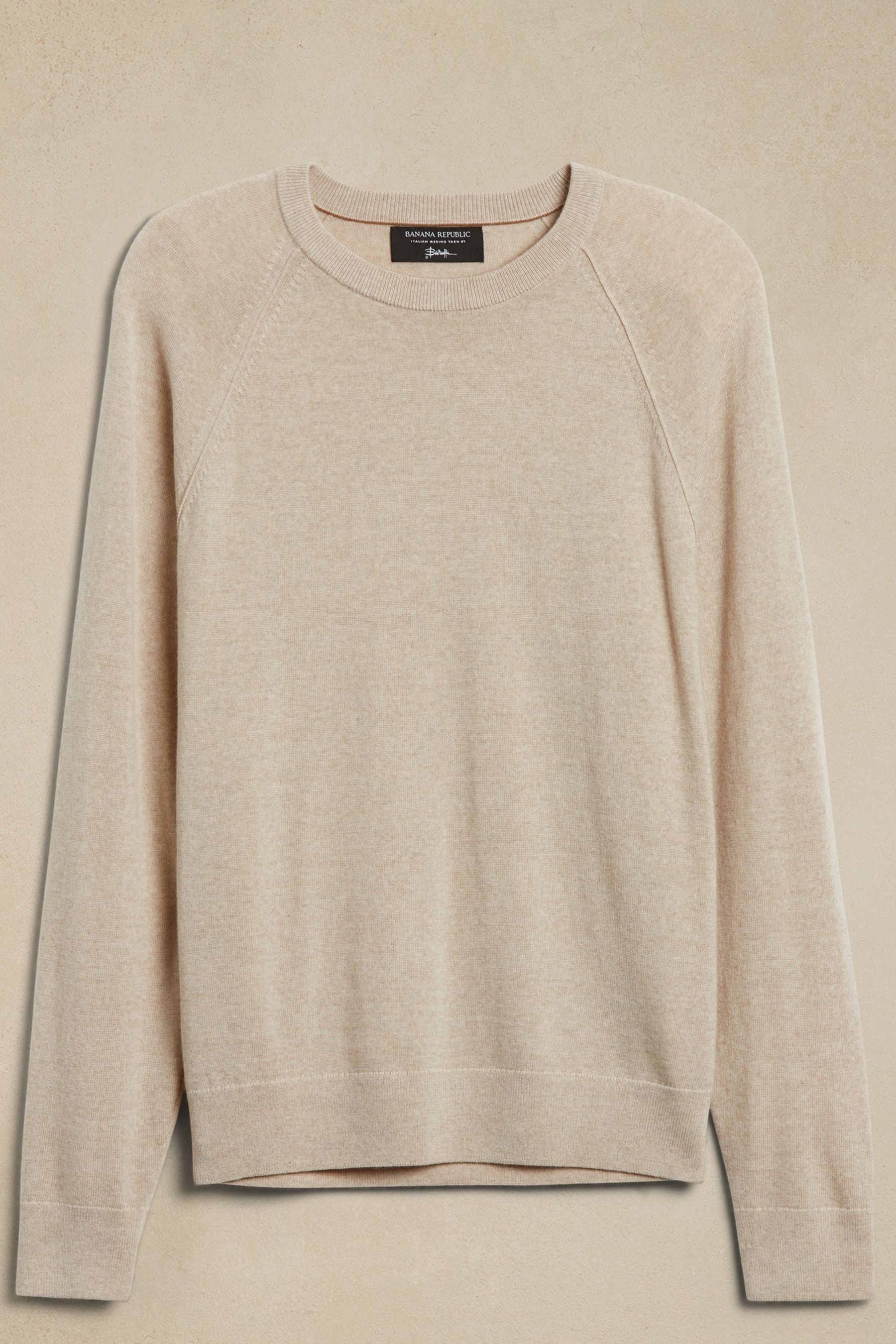 Buy Banana Republic Cream Franco Italian Merino Crew Neck Jumper