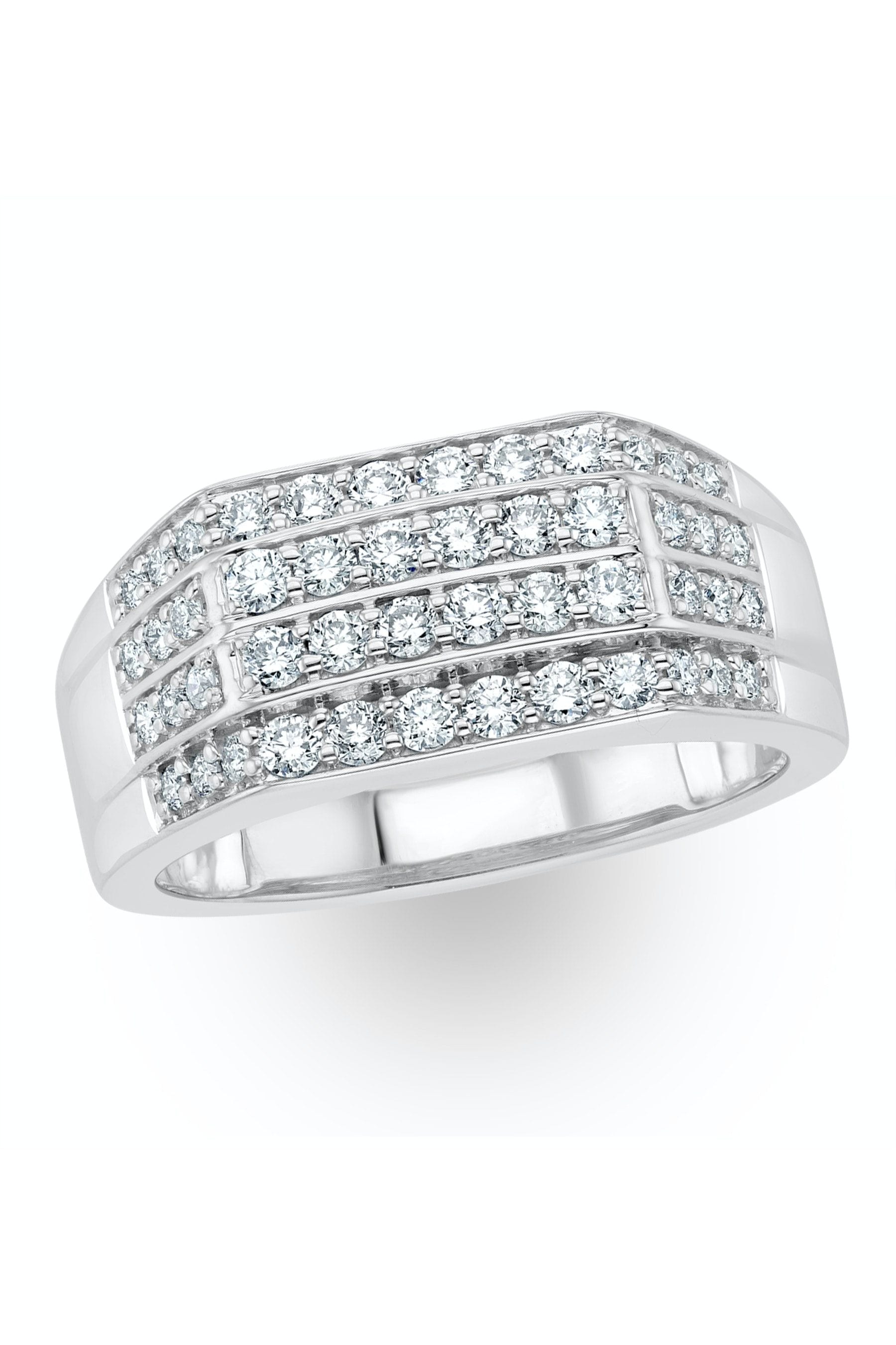 Diamond encrusted sales ring mens