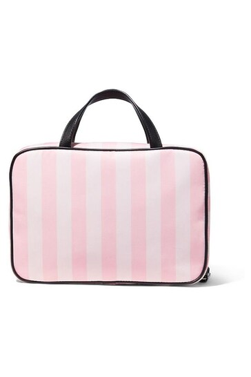 Victoria's Secret Pink Iconic Stripe Jetsetter Hanging Makeup Bag