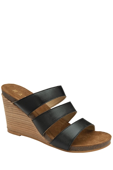 Buy Ravel Black Nappa Leather Open-Toe Wedge Sandals from the Next UK ...