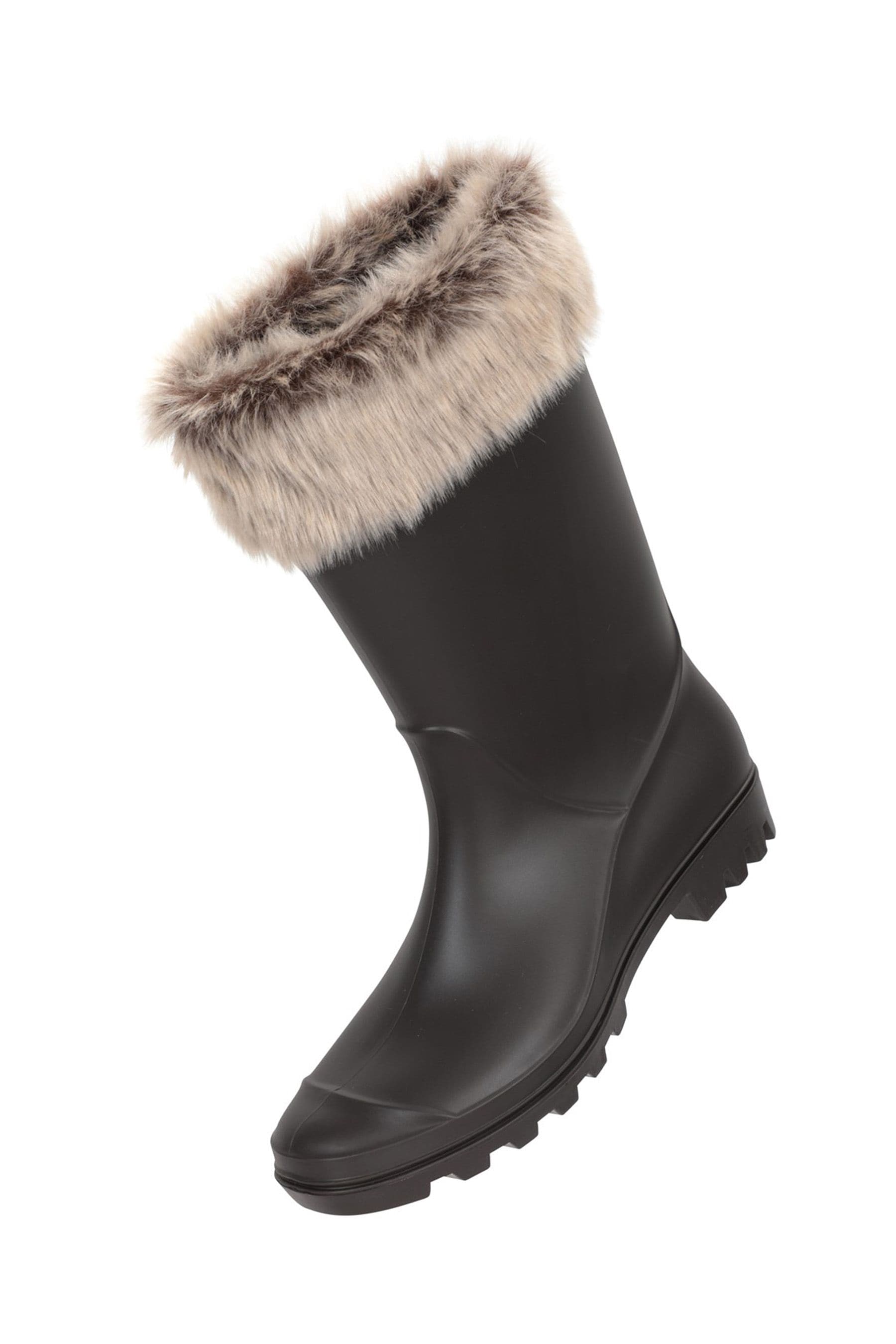 Buy Mountain Warehouse Brown Women s Fur Trim Wellies from the