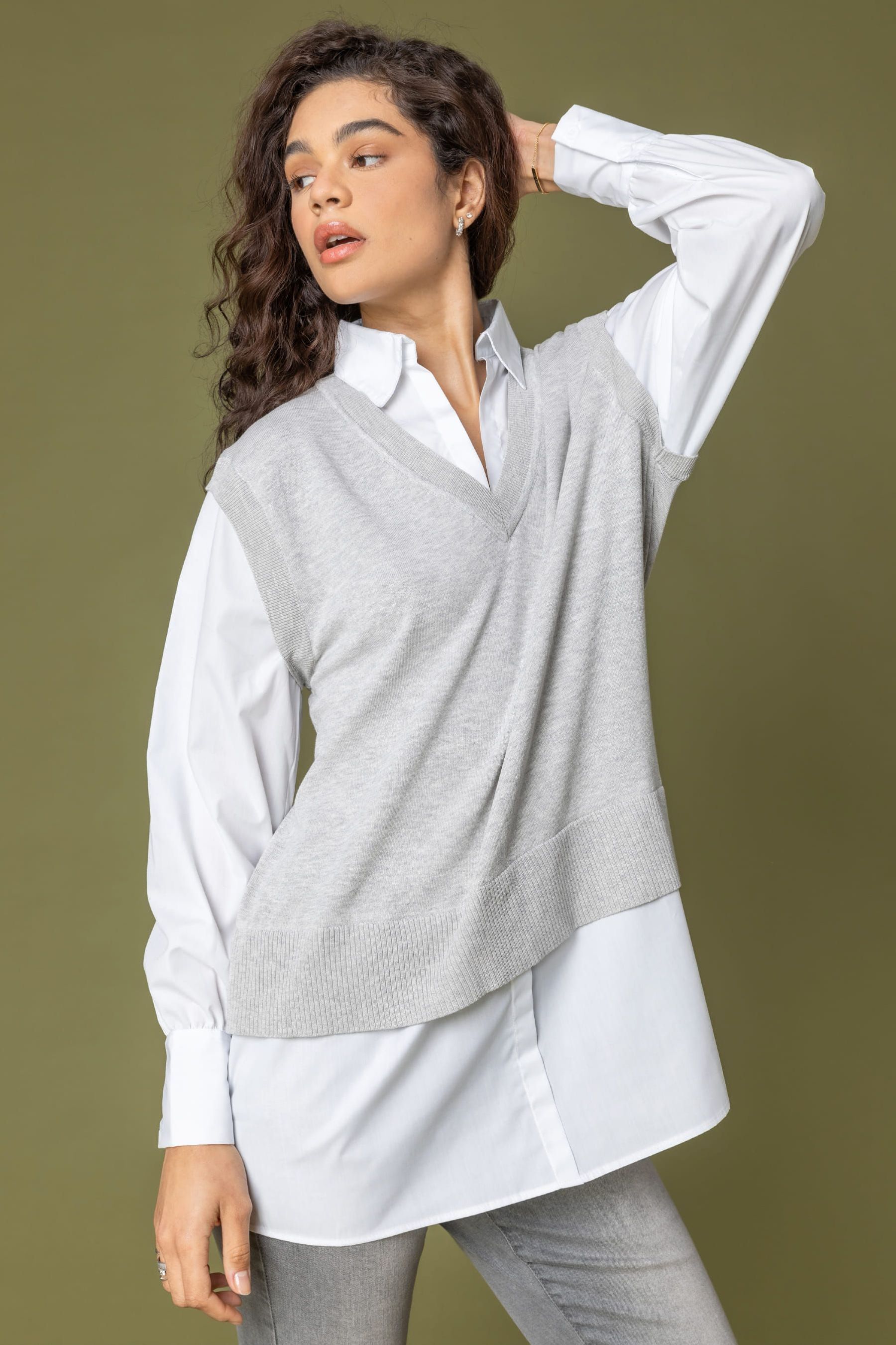 shirt and jumper combo women's