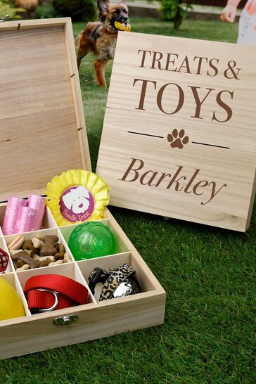 Buy Personalised Pet Treats and Toys Wooden Box by Great Gifts from the  Next UK online shop