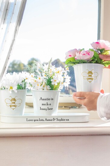 Personalised Bee Tray and Pots by Jonny's Sister