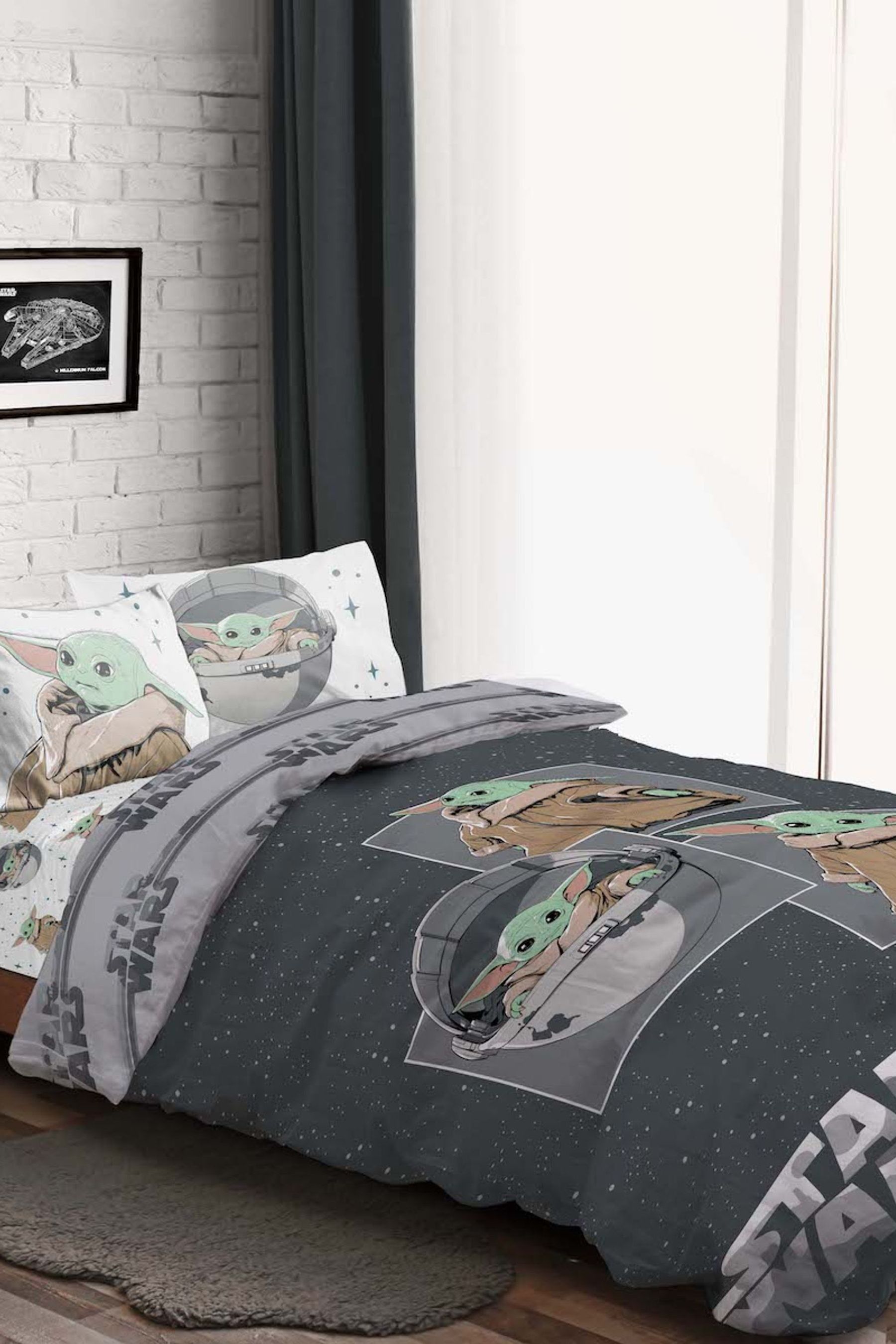 Buy Jay Franco Grey Star Wars 2 Piece Disney Single Duvet Set With