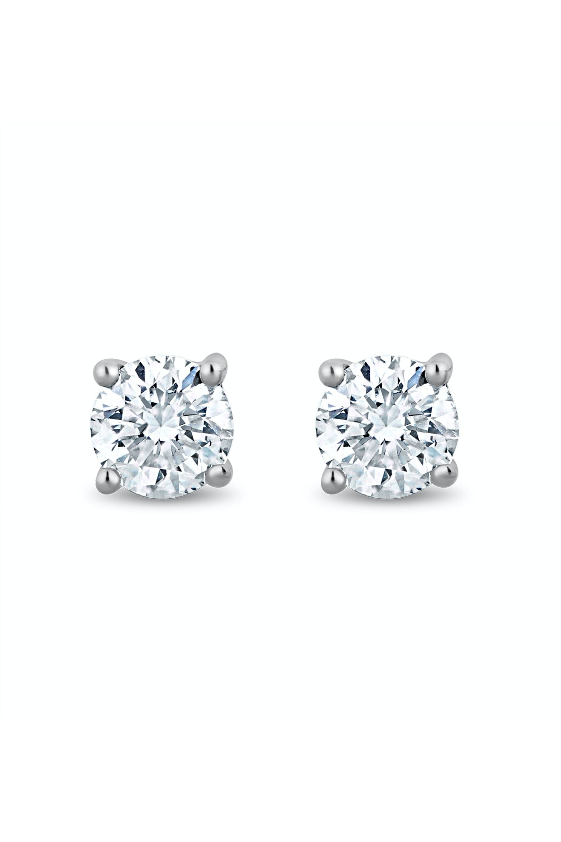 Silver diamond stud new arrivals earrings