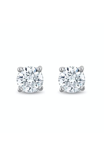 The Diamond Store Silver Lab Diamond Stud Earrings 0.15ct H/Si Quality in 925