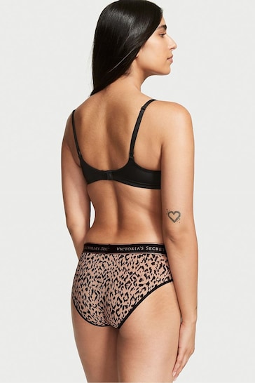 Victoria's Secret Cameo Basic Animal Leopard Logo Hipster Knickers