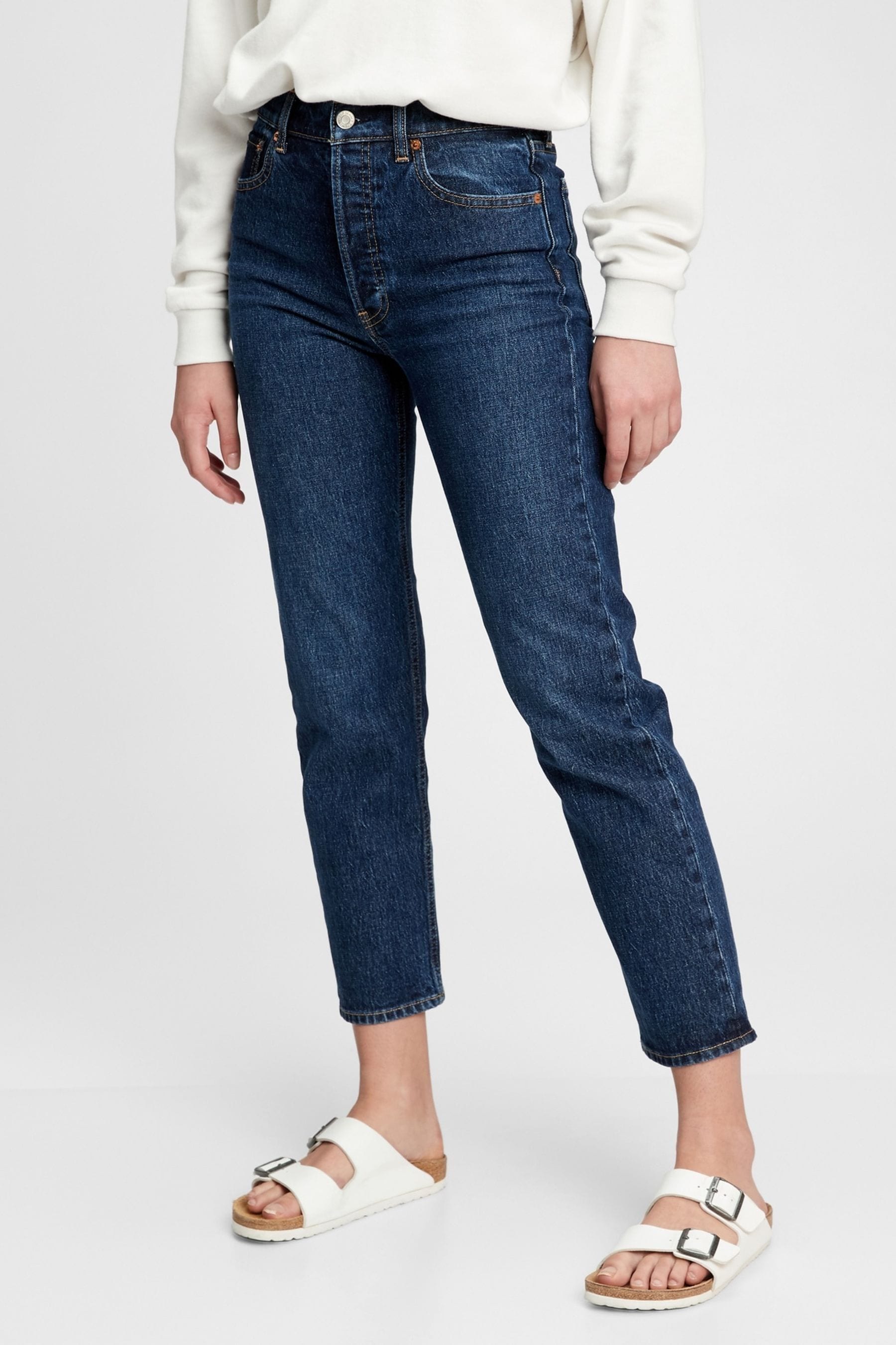 Gap high rise cheeky straight jeans sales