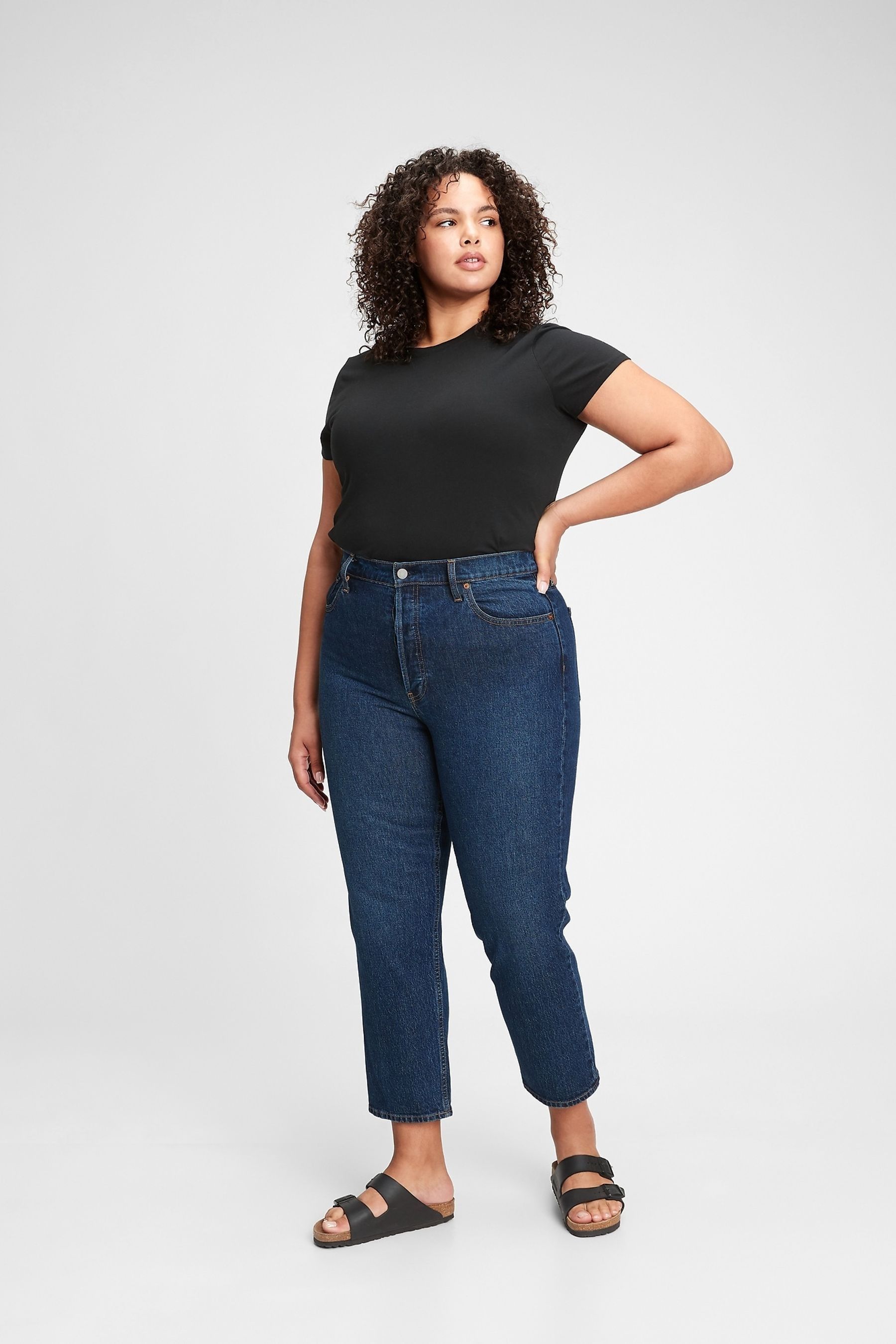 Gap Blue High Waisted Cheeky Straight Fit Jeans