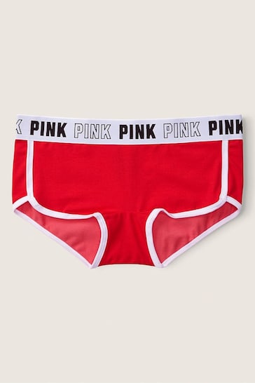 Buy Victoria's Secret PINK Red Fury Red Cotton Logo Short Knickers