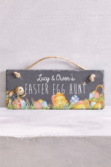 Personalised Egg Hunt Slate Sign by Loveabode