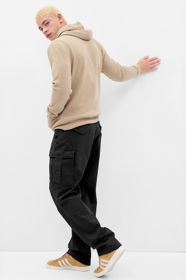 Gap Black Relaxed Utility Cargo Trousers