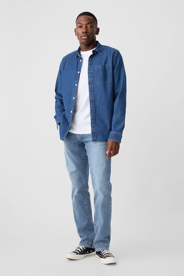 Gap Light Wash Blue Stretch Slim Fit Soft Wear Washwell Jeans