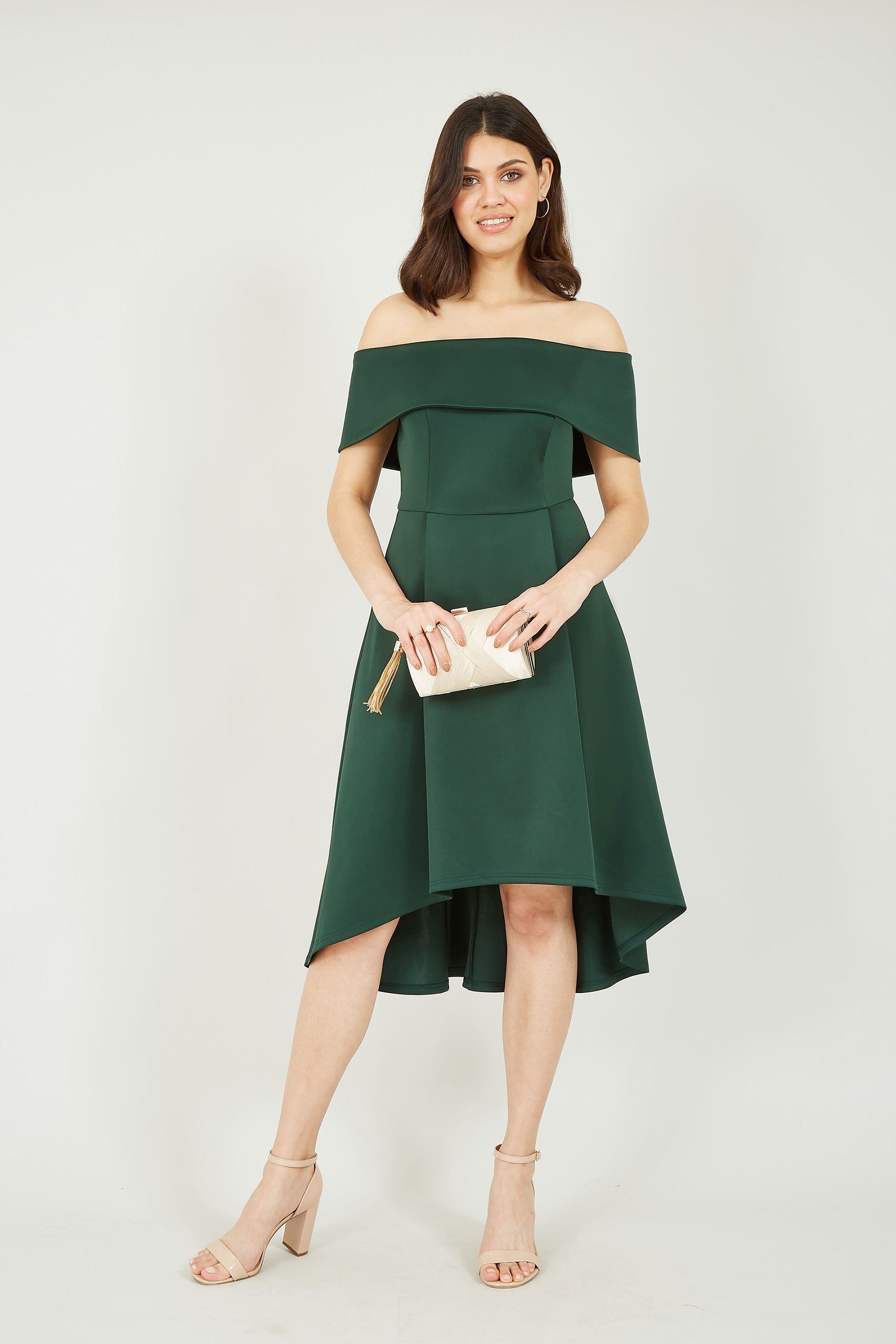 Coast green bardot dress hot sale